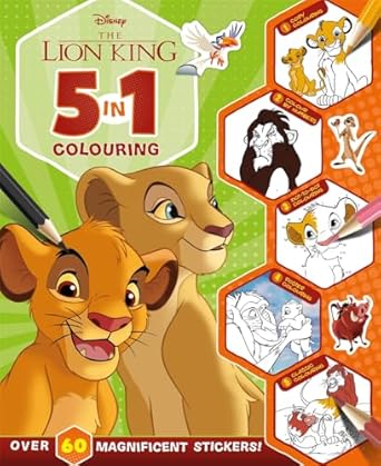 The Lion King: 5 in 1 Colouring