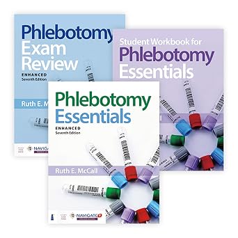 Jones & Bartlett Learning Phlebotomy Essentials + Student Workbook + Exam Review